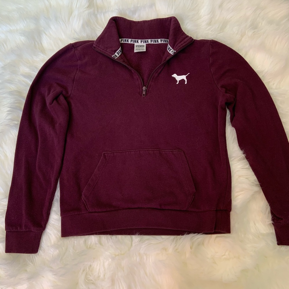pink size small quater zip